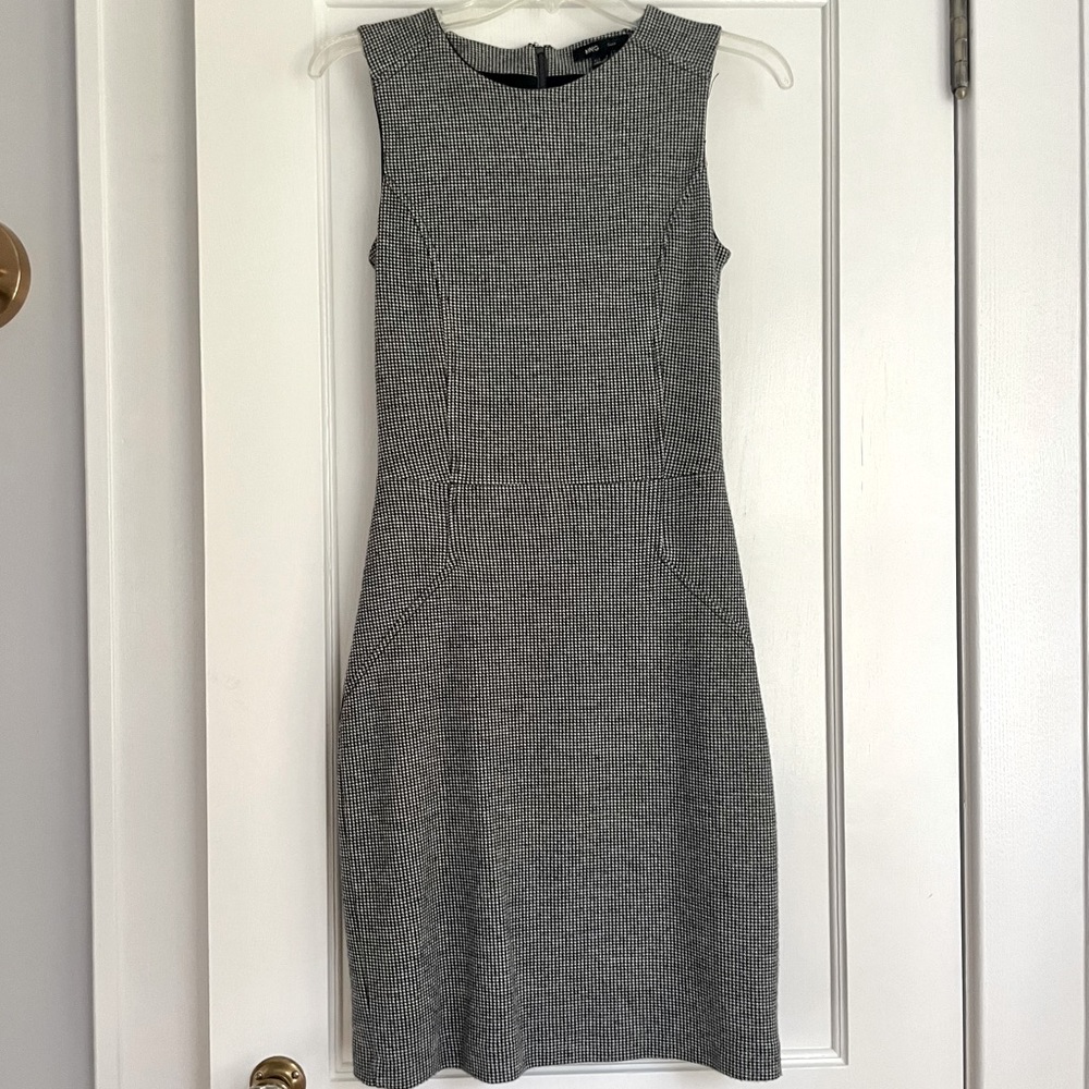 Mango Houndstooth Pattern Dress